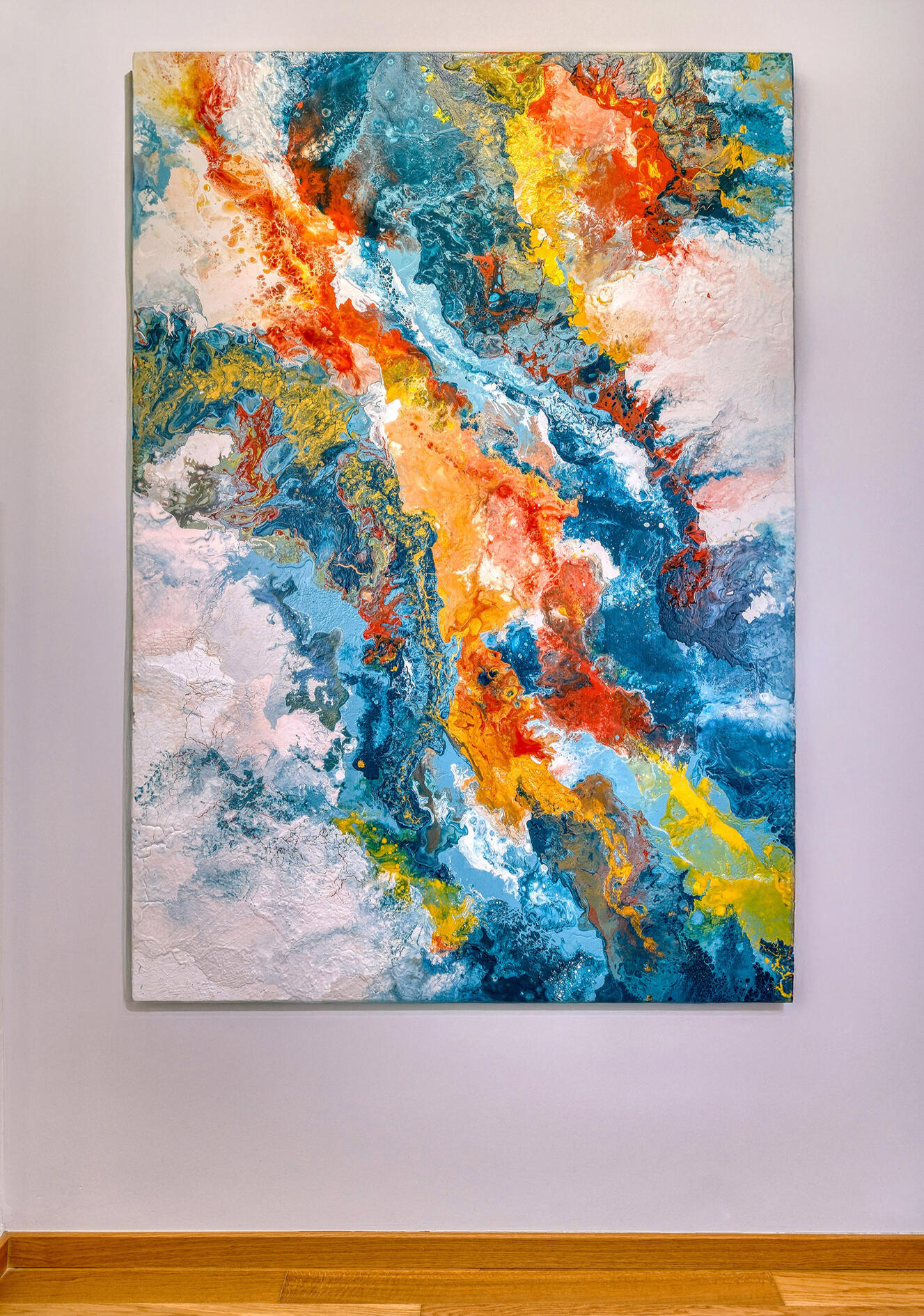 2023, 1.80 m × 1.20 m, acrylics and resin on wood